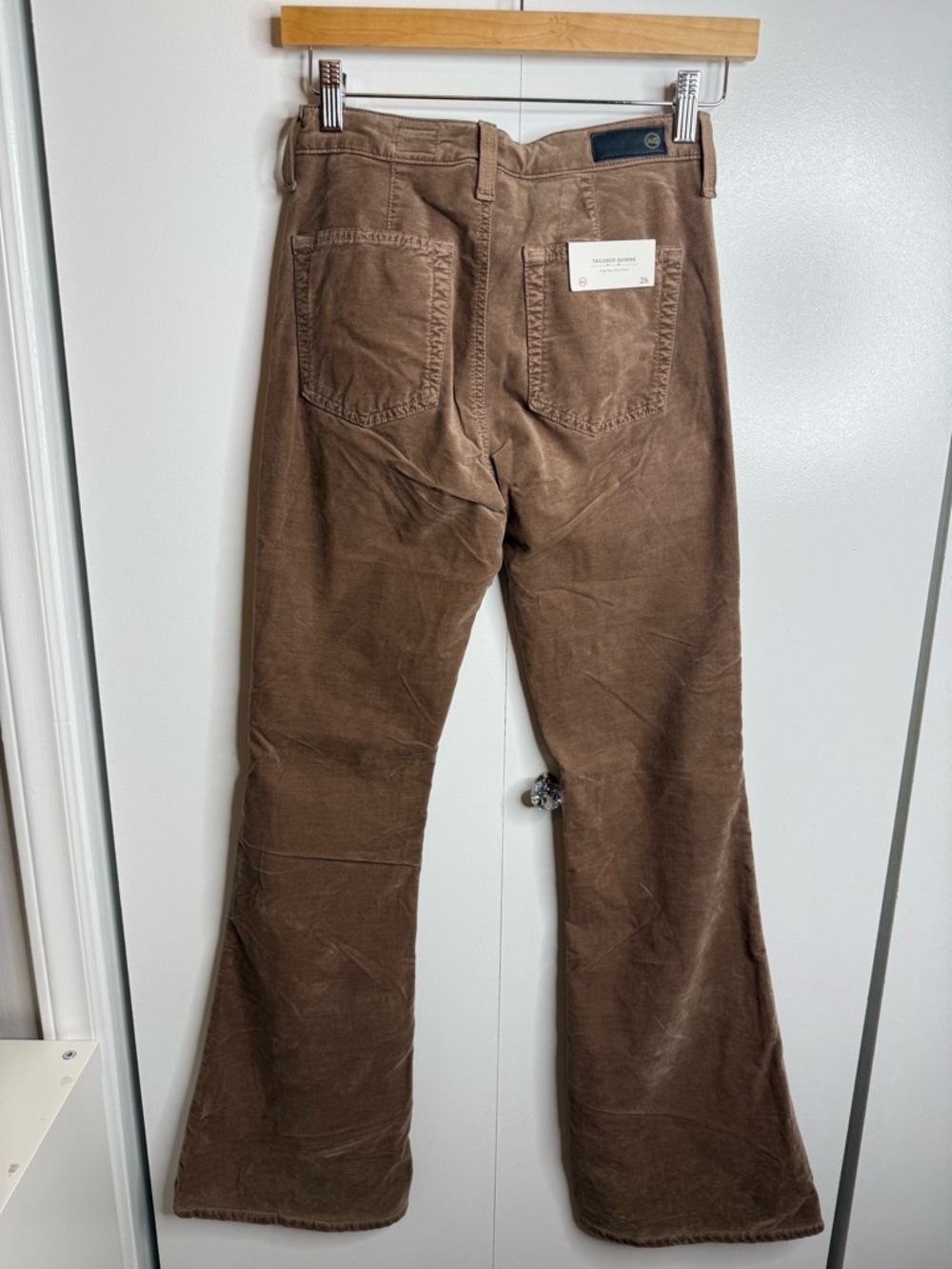Adriano Goldschmeid AG Brown Corduroy Flared Pants Tailored Quinne 26 NWT $216 - Picture 7 of 12